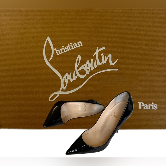 Christian Louboutin So Kate 120 Patent Black Pointed-Toe Red Sole Pump - Picture 9 of 11